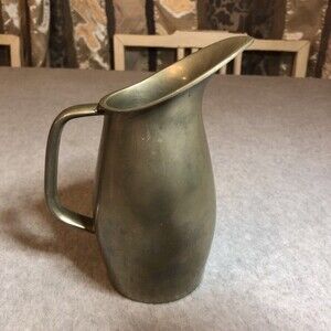 Mid Century Modern Sheffield Pewter Pitcher 6" Tall